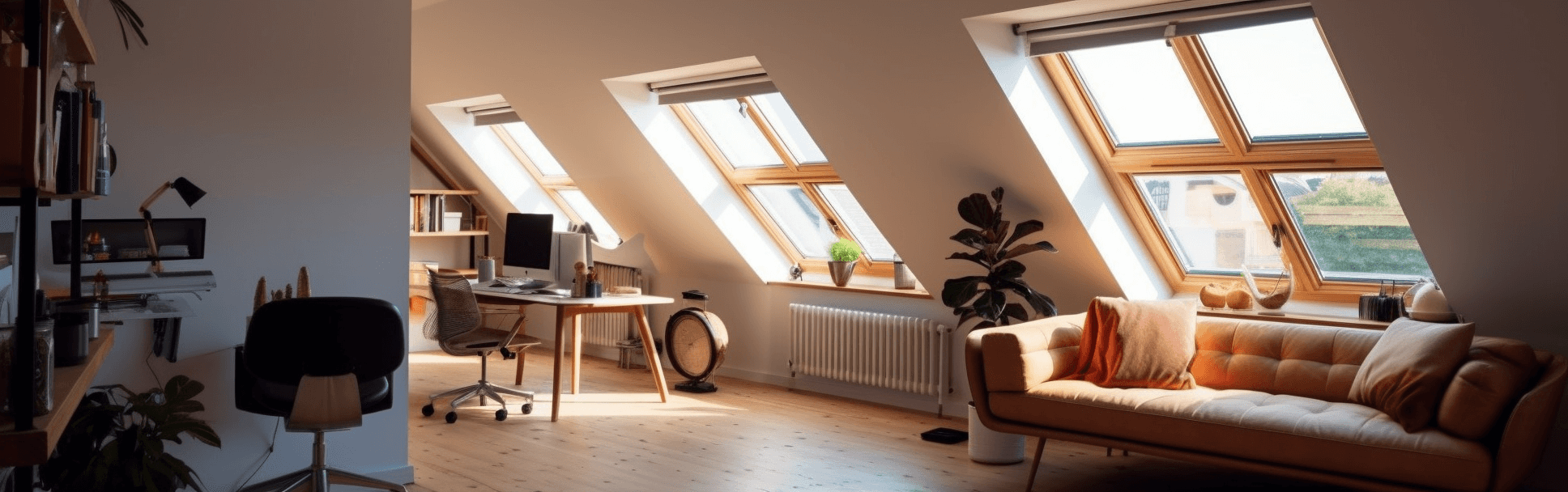 attic office room