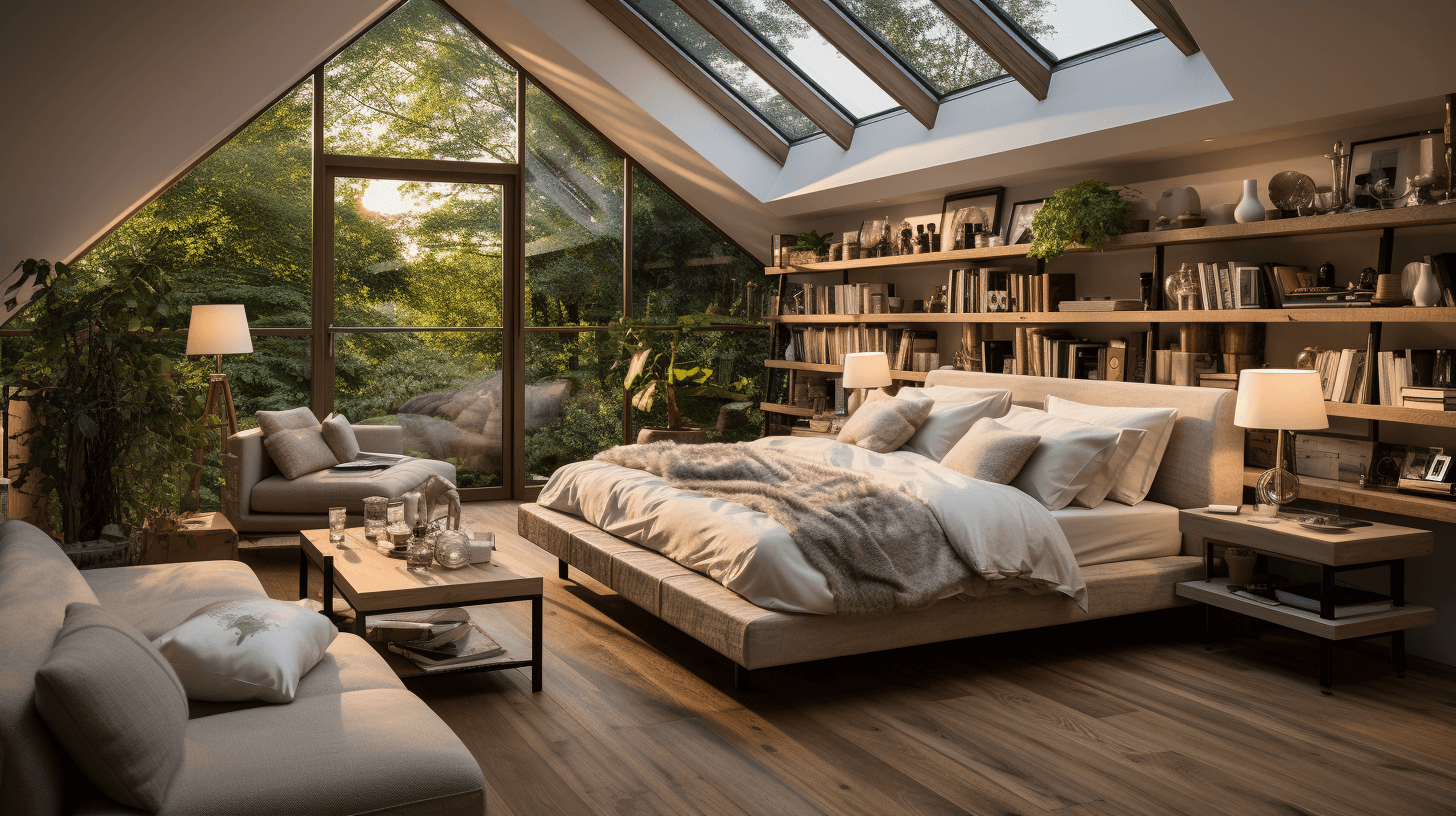 spacious loft bedroom
