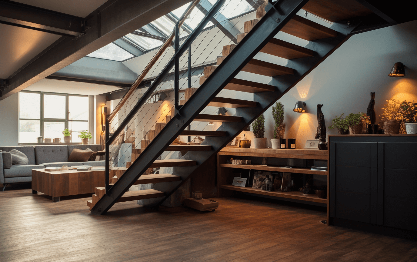 industrial loft conversion stairs